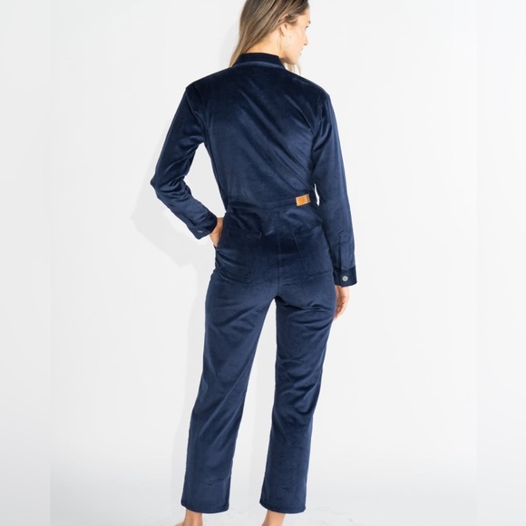 RIVET UTILITY Bigwig Corduroy Jumpsuit in Navy Blue - Picture 7 of 14